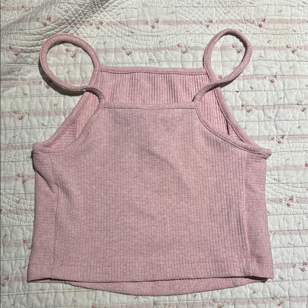 Adidas Pink Ribbed Tank Top - Picture 2 of 4